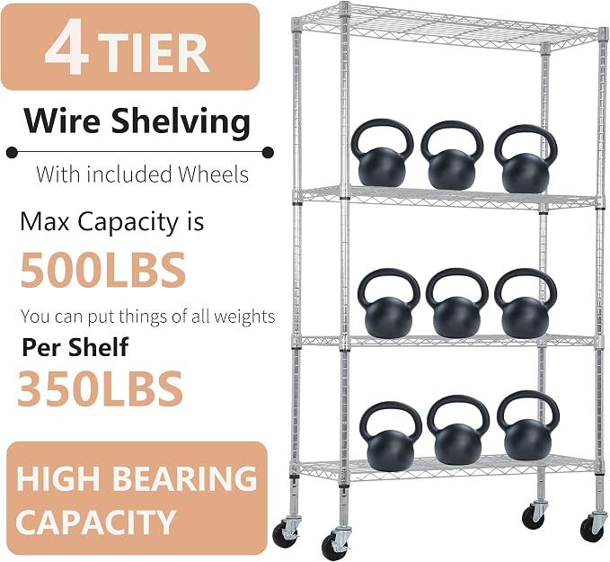 BestOffice | 4-Tier Wire Storage Shelves - Image 7