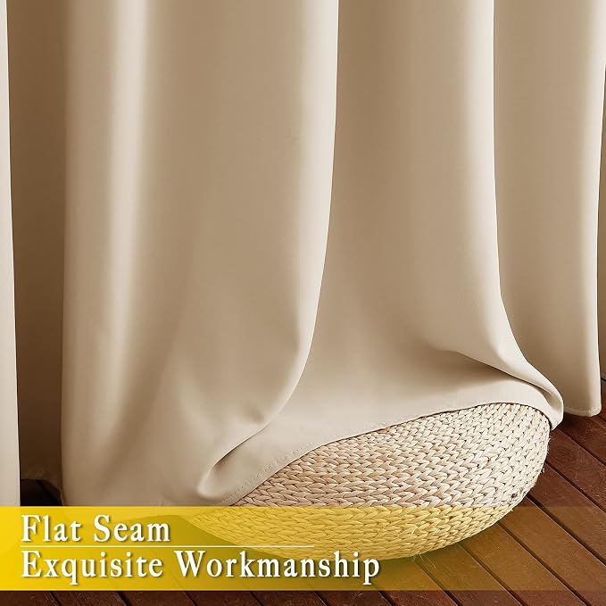 NICETOWN Room Darkening Extra Wide Curtain 102 inch Length, Grommet Thermal - Image 7