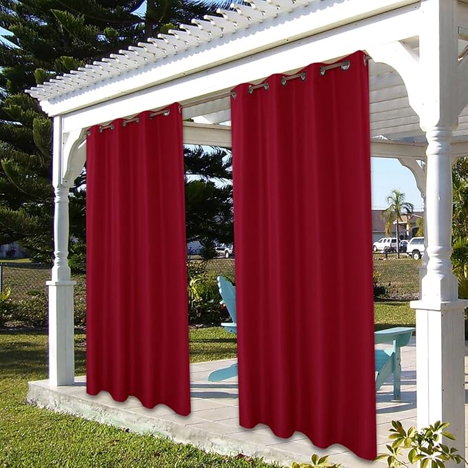 BONZER Outdoor Curtains for Patio Waterproof Thick Privacy Grommet Light - Image 7
