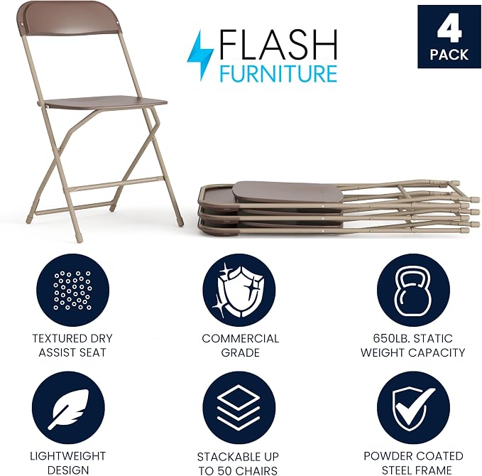 Flash Furniture Hercules Series Plastic Folding Chair - Image 3