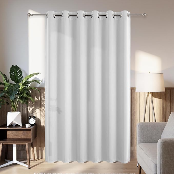 Joydeco Blackout Patio Sliding Door Curtains 108 Inches Long, Grommet Privacy by JOYDECO