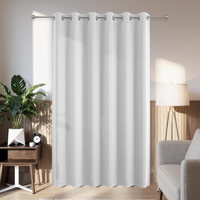 Joydeco Blackout Patio Sliding Door Curtains 84 Inches Long, Grommet Privacy by JOYDECO