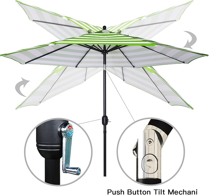 Sunnyglade 9' Patio Umbrella Outdoor Table Umbrella - Image 2