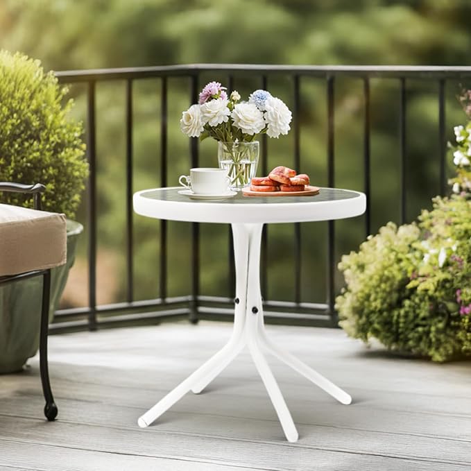 VINGLI Outdoor Side Table, Weatherproof Small Tables - Image 2