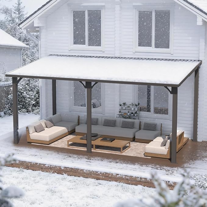 AECOJOY 8' x 16' Outdoor Hardtop Metal Gazebo - Image 6