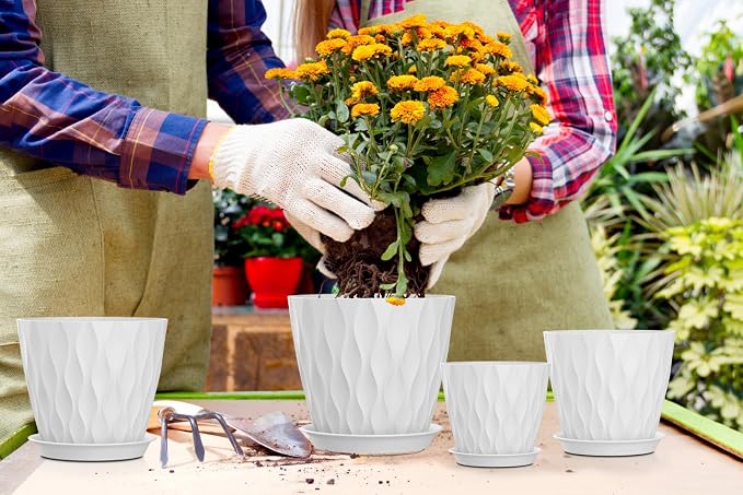 4/4.5/5/5.5/6/6.5/7 Inch Plant Pots, 7 Pack Flower Pots - Image 6