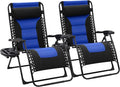 JEAREY Oversized Padded Zero Gravity Chairs Set of 2, Folding Lounge Chair by JEAREYOutdoorsCollection