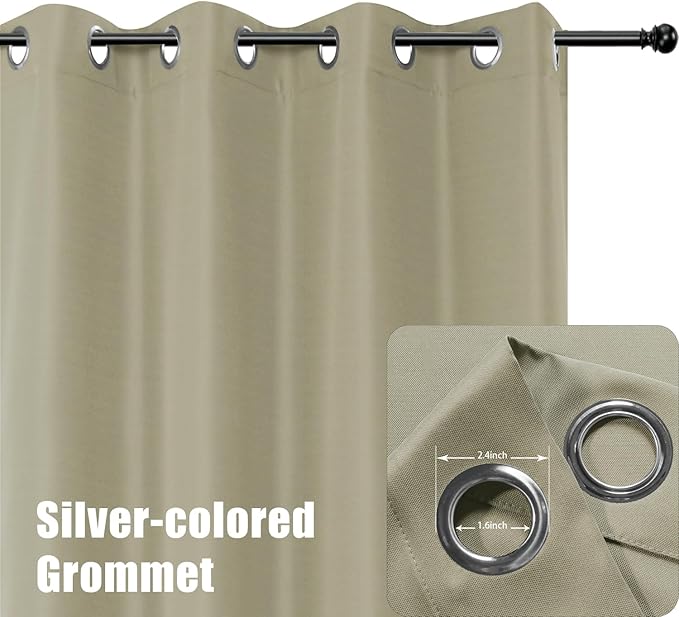 BONZER Extra Wide Waterproof Outdoor Curtains - Image 2