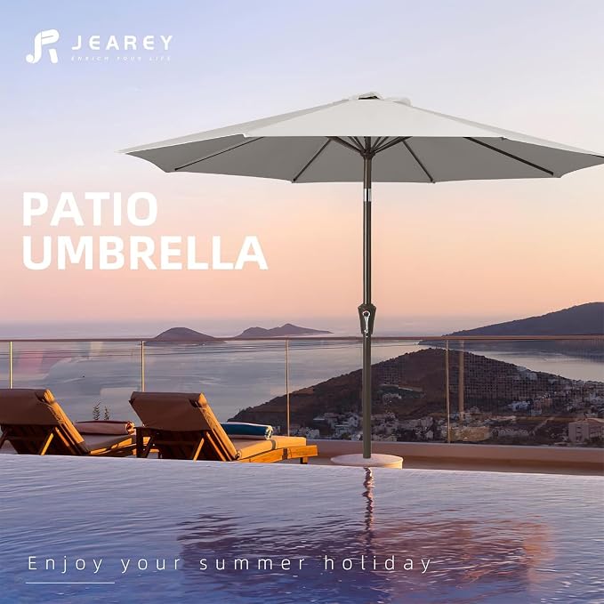 JEAREY 9FT Outdoor Patio Umbrella Outdoor Table Umbrella - Image 7