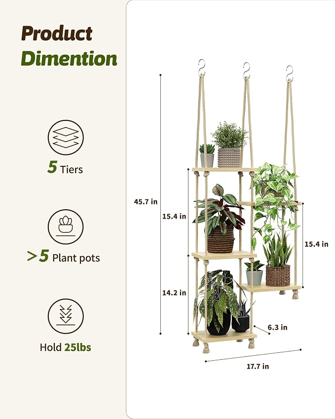 Window Plant Shelves Macrame Plant Hanger Floating Shelves Window Sill Shelf - Image 4
