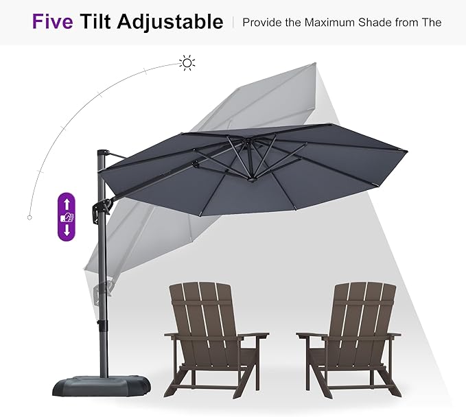 PURPLE LEAF 10 Feet Patio Umbrella - Image 6