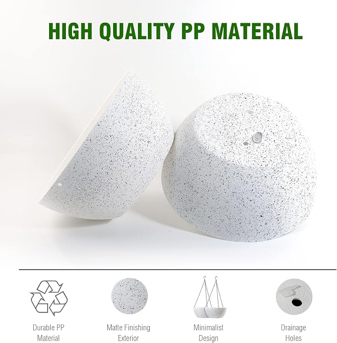 10 inch Hanging Planters for Outdoor Indoor Plants - Image 3
