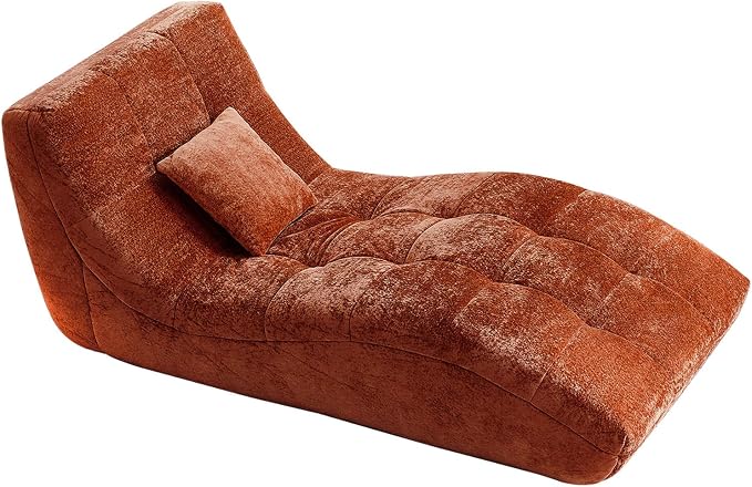 Chaise Lounge Chair with Curved Back, Modern Upholstered Recliner Sofa - Image 9