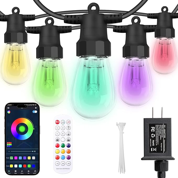 Outdoor String Lights 75FT, Outdoor Lights by CAWWS