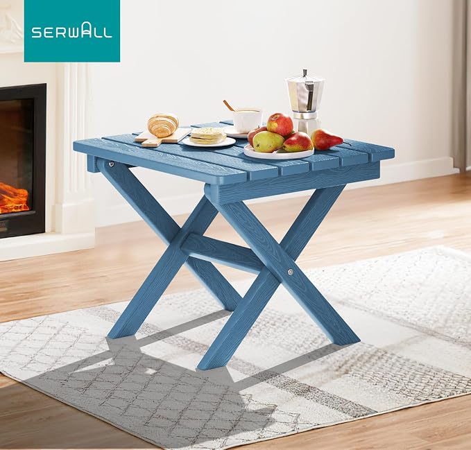 SERWALL Folding Outdoor Side Table Set of 6, Adirondack End Table - Image 8