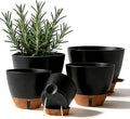 7/6.5/6/5.5/5 Inch Self Watering Pots, Plastic Flower Pots by Unknown