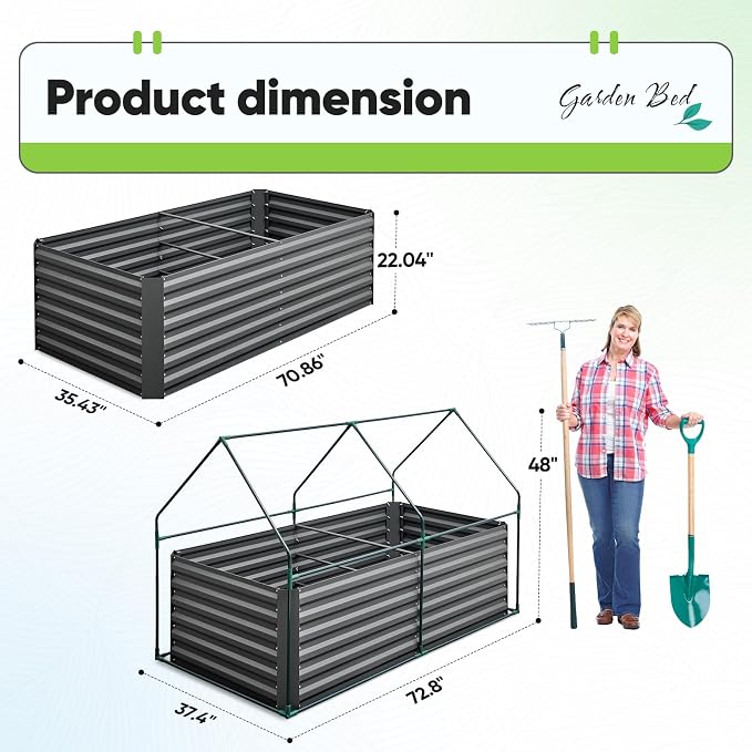 Quictent Raised Garden Bed Galvanized Raised Beds - Image 7