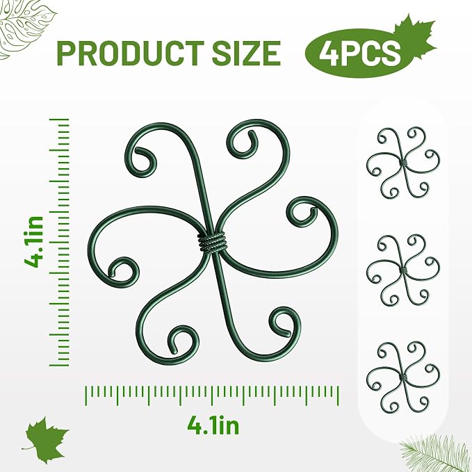 4PCS Green Iron Monstera Support, Uniquely Designed Plant Support Stakes - Image 2