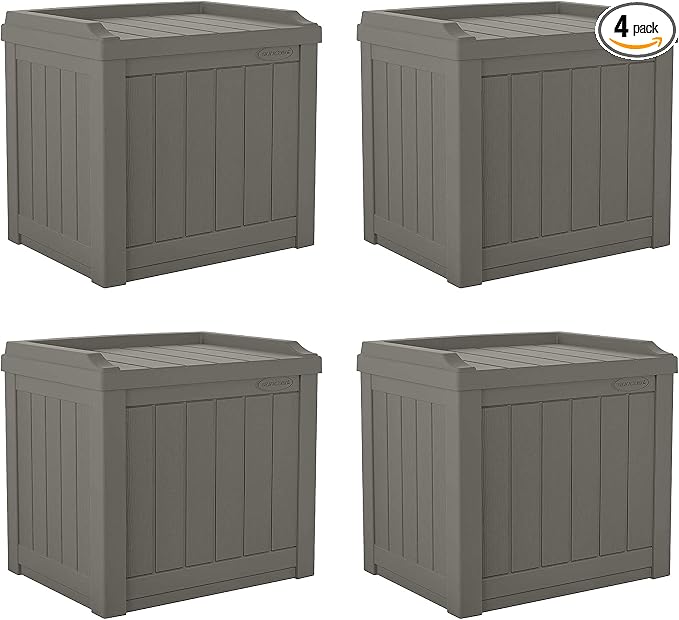 Suncast 22 Gallon Indoor or Outdoor Backyard Patio Small Storage Deck Box by Suncast