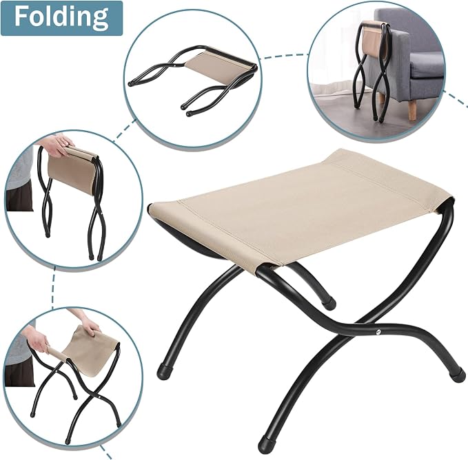 15" Foldable Foot Stool Ottoman - Image 6