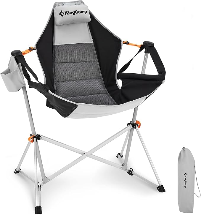 KingCamp Hammock Chair with Footrest – Heavy Duty Swinging Rocking Camping by KingCamp