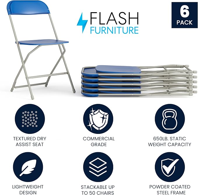 Flash Furniture Hercules Series Plastic Folding Chair - Image 3