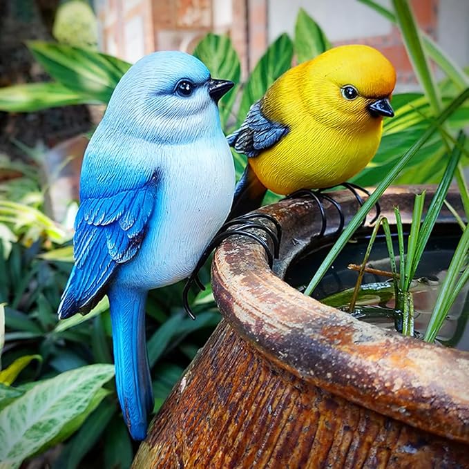 Garden Bird Statue Flower Pot Hugger Outdoor Decor - Image 6