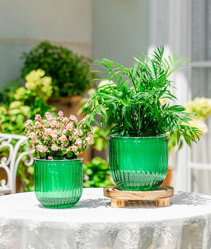 Melphoe Self Watering Pots for Indoor Plants Planter, 6.5/5.3 Inch 2 Pack - Image 3
