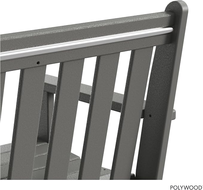POLYWOOD GNB48GY Vineyard 48" Bench, Slate Grey - Image 7