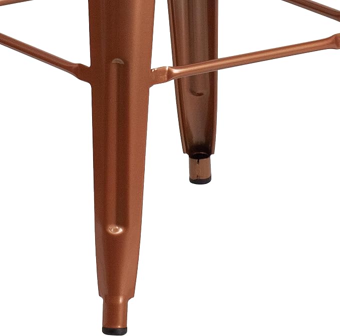 Flash Furniture Commercial Grade 30" High Backless Copper Indoor-Outdoor - Image 6