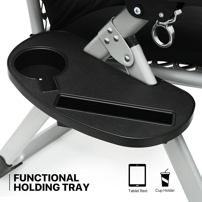 MoNiBloom Reinforced Zero Gravity Chair, Folding Pool Beach Lounger, Portable - Image 12