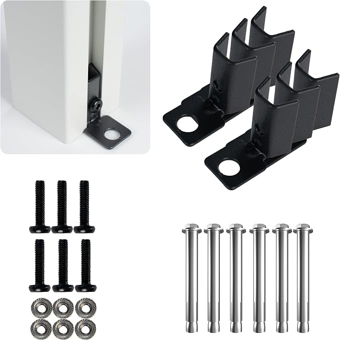 Kozyard Ground Mounting Kit for 3-Panel Privacy Screens – Perfect for Securing by Kozyard