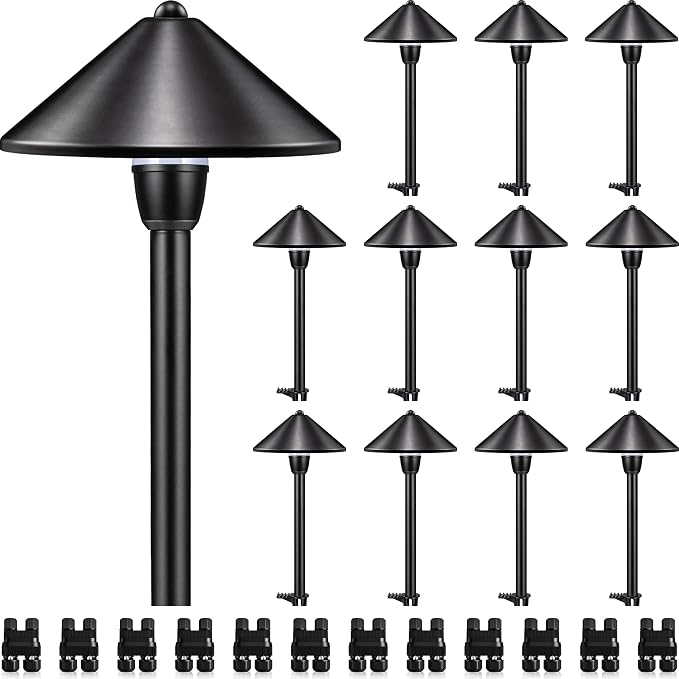 SUNVIE Low Voltage Landscape Lights 3W LED Pathway Lights Low Voltage 3000K by SUNVIE