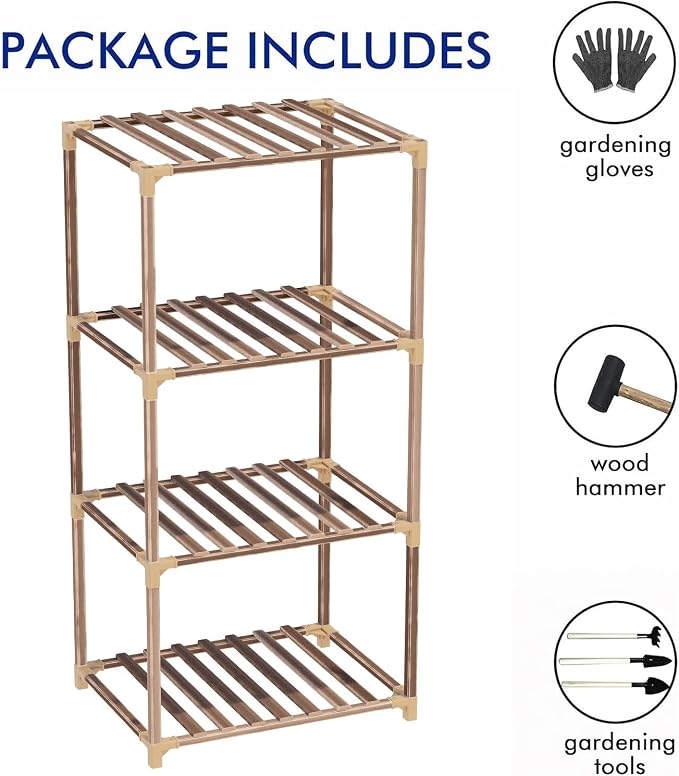 New England 4-Tier Wooden Plant Stand - Image 6