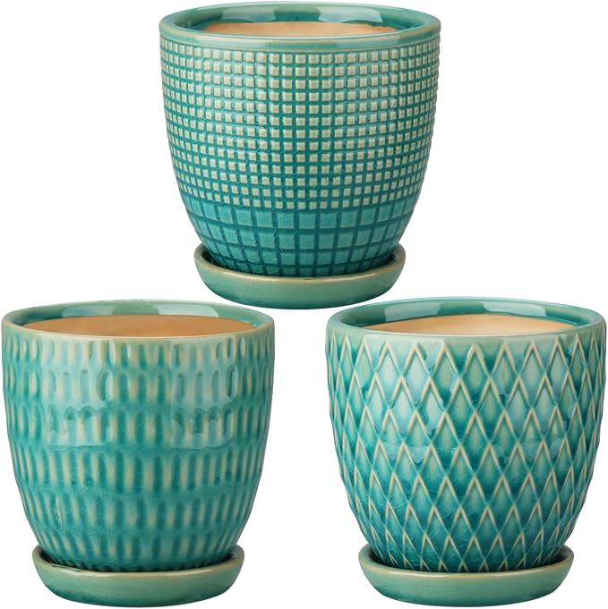 Oairse 4 inches Ceramic Planters Pots by Oairse
