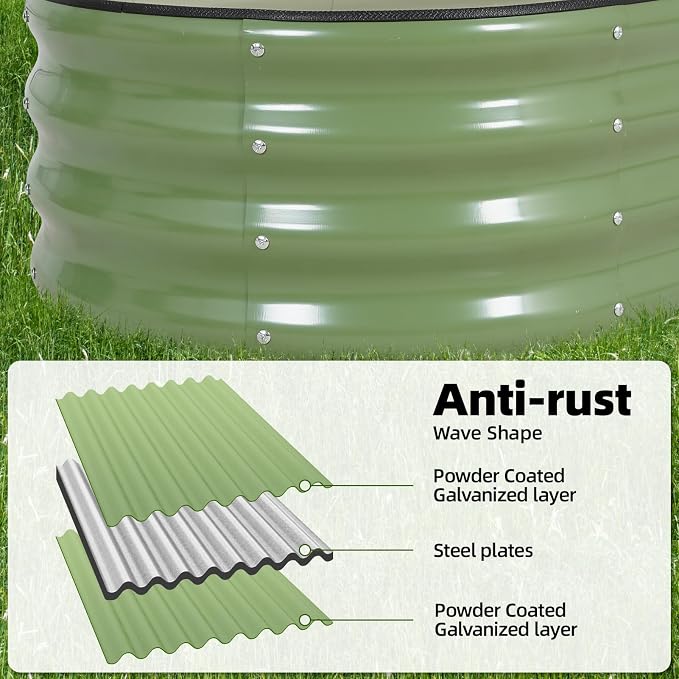 G GOOD GAIN Galvanized Metal Raised Garden Bed Kit - Image 7