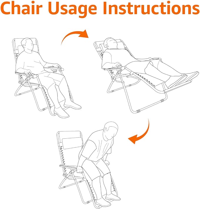 Amazon Basics Outdoor Textilene Adjustable Zero Gravity Folding Reclining - Image 7