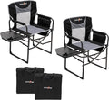 SUNNYFEEL Camping Directors Chair, Heavy Duty, Oversized Portable Folding Chair by SunnyFeelCamping