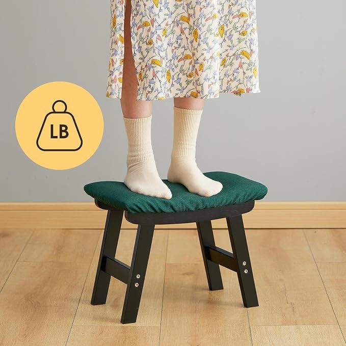 Foot Stool Ottoman Foot Rest Under Desk, Small Stool - Image 5