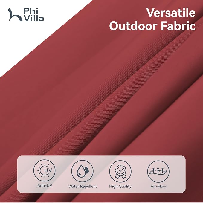 PHI VILLA 15ft Patio Umbrella Double-Sided Outdoor Market Extra Large Umbrella - Image 6