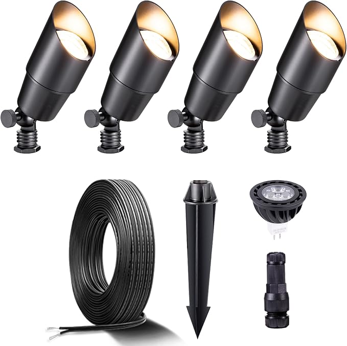 Gardenreet Black Brass Landscape Lighting Kit by Gardenreet