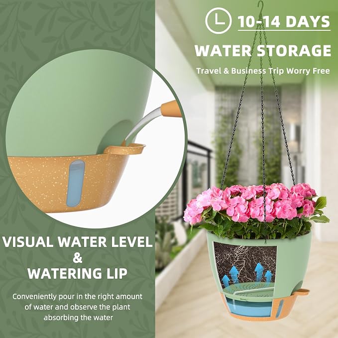ZMTECH 12 Inch Hanging Planters - Image 3