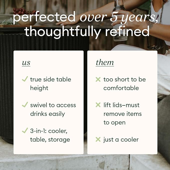 Veradek Outdoor Cooler Side Table - 2 in 1 - Designed - Image 8
