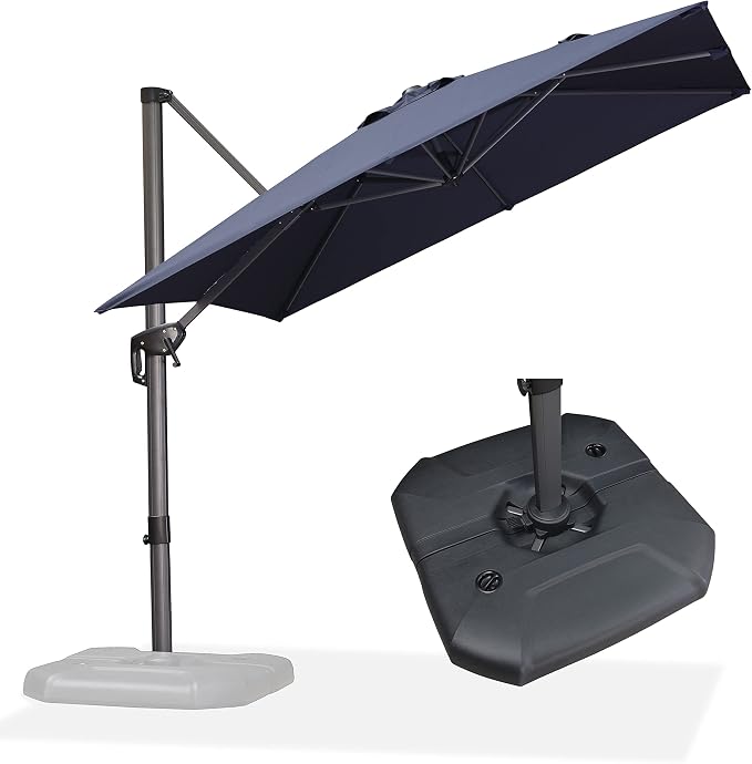PURPLE LEAF 8 Feet Square Cantilever Umbrella Patio Umbrella - Image 3