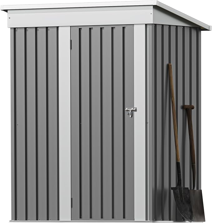 Greesum 5×3 FT Outdoor Storage Shed, Metal Storaged Sheds Without Floor by BuynowfromGreesum
