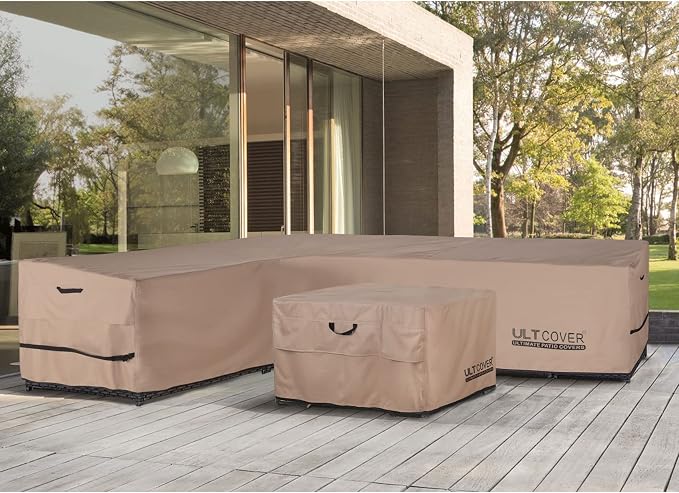 ULTCOVER Patio L-Shaped Left Facing Sofa Cover Waterproof - Image 6