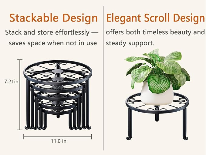 5 Pack Heavy Duty Metal Stand Decorates Multiple Plants - Image 5