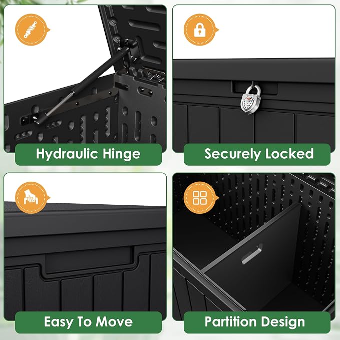 Devoko 160 Gallon Double-Wall Deck Box - Image 2