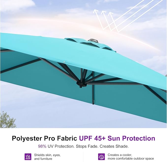 PURPLE LEAF 10'×10' Patio Umbrella - Image 6