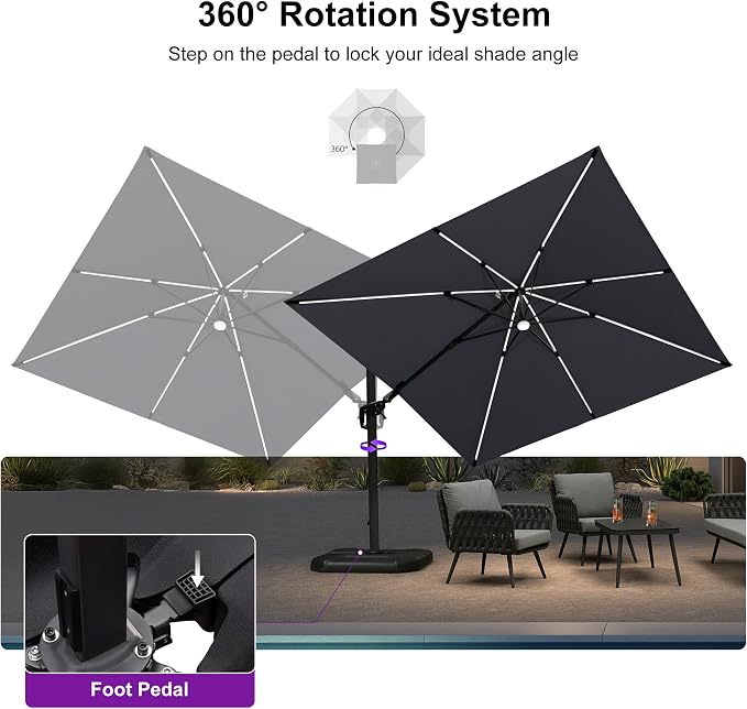 PURPLE LEAF 10 Feet Patio Umbrella - Image 8